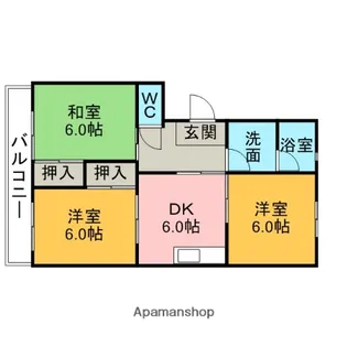 パレスサンライト【205号室】の間取り