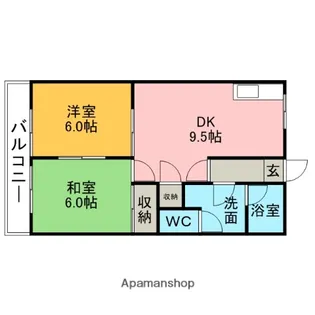 サンシャイン東刈谷【405号室】の間取り