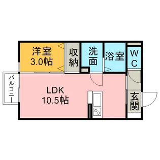 ベェルヴェル【2階】の間取り