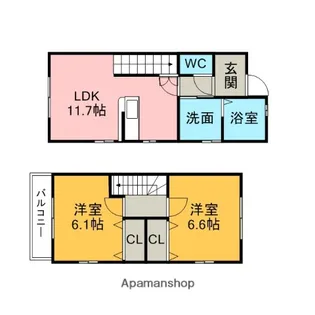 フローラル711【1階】の間取り