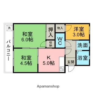 すみれハイツ【205号室】の間取り