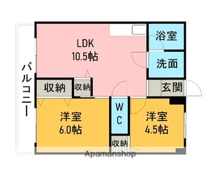 IR東刈谷【201号室】の間取り