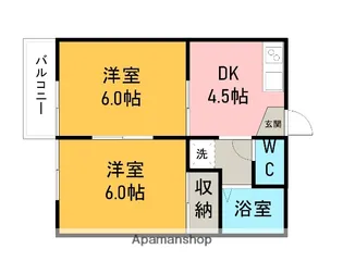 Y・H BIGSMILE【202号室】の間取り