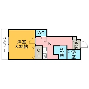 アンプルール リーブル 80R【1階】の間取り