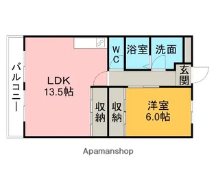 ファミールメゾンA【102号室】の間取り