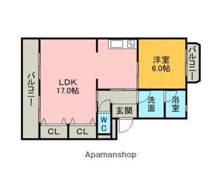リヴェール東境【2階】の間取り