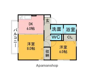 ラ・セリーナA【202号室】の間取り