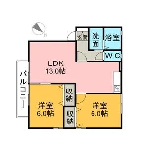 サンビレッジ【2階】の間取り