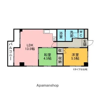 ユニオンハイツ八橋A棟【202号室】の間取り