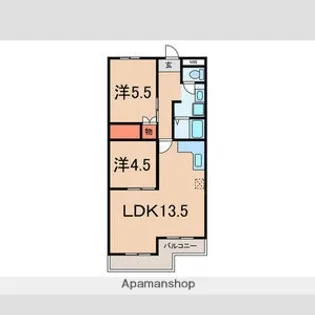 ユニオンハイツ八橋A棟【402号室】の間取り