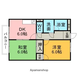 サープラスⅡMIYABI【201号室】の間取り