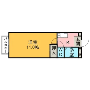 MAGNOLIA HOUSE【107号室】の間取り