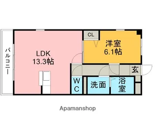 サンハイム西山【201号室】の間取り