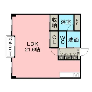 シャトーヨサミ【4階】の間取り