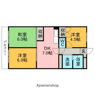 加藤マンション【403号室】の間取り