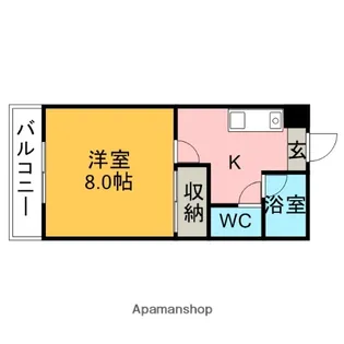 サンクチュアリ高倉C【203号室】の間取り