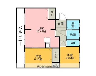 ポニーズマンション【301号室】の間取り
