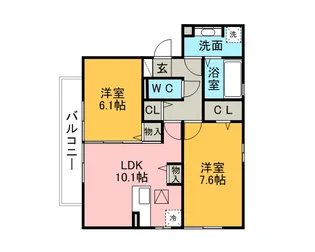 ハイツシダーフォレスト【3階】の間取り