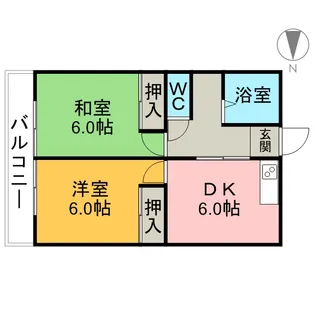 ハイツ呉竹【1階】の間取り