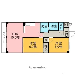 プリミエールTADO【3階】の間取り