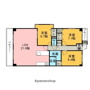 イトーピア刈谷マンション【404号室】の間取り