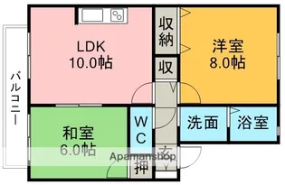 グリーン宮丘B棟【101号室】の間取り