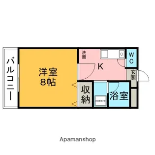 カレッジホームAYA【3E号室】の間取り