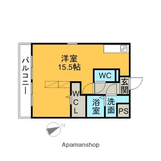 ヴィーブル加藤ⅡA棟【205号室】の間取り