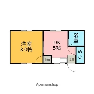 ハイツミヤタ【E号室】の間取り