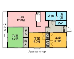 ニュークリーンシティ【101号室】の間取り