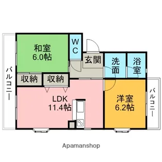 エストヒダカ【302号室】の間取り