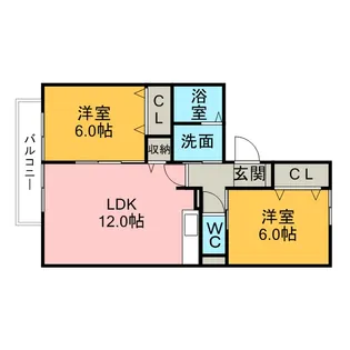 ウィルモアセブン【2階】の間取り