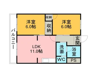 東刈谷コーポラス【301号室】の間取り