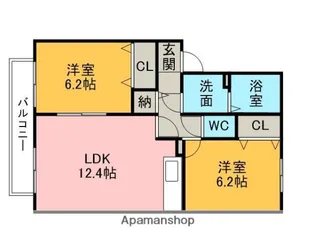 パステルウィンド【2階】の間取り