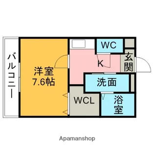 アンプルールリーブルAYPOS【201号室】の間取り