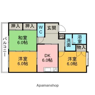 サンライズベル【5階】の間取り