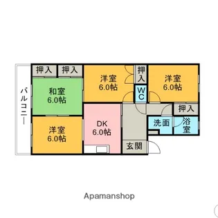 サンパーク森【1階】の間取り