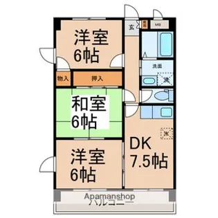 ジュネス保田3【401号室号室】の間取り