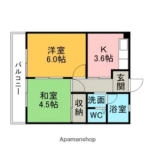 2Kの間取り画像