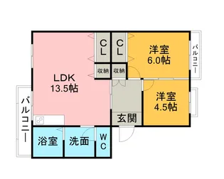 メゾン酒井A【2階】の間取り