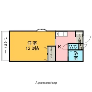 シャドーラム【105号室】の間取り