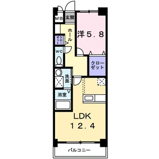 プリンセスガーデン本館【4階】の間取り