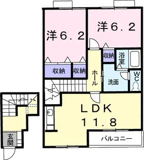 メゾン ミレニアム【2階】の間取り