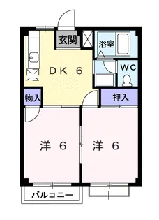 ネオハイツ半城土【1階】の間取り