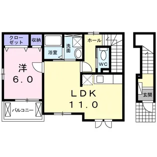 ウエスト・ピア【2階】の間取り