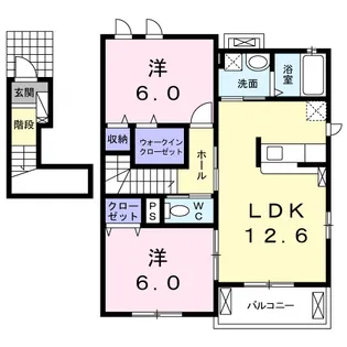 ポルト ボヌール【2階】の間取り