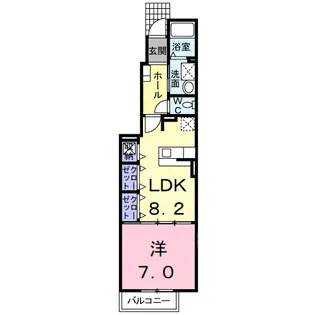 ヴィラ神明A【1階】の間取り