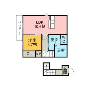 L’OISEAU BLEU【2階】の間取り