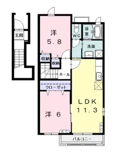 ラフレシール・O【2階】の間取り