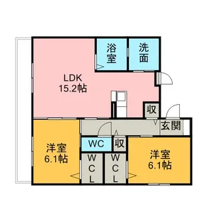 スクエア新富【3階】の間取り